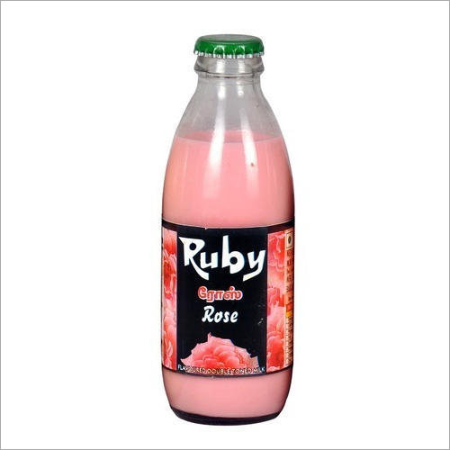 Ruby Rose Flavoured Milk(Glass) 200 Ml