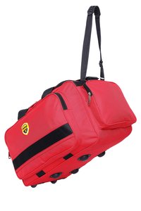 Hard Craft Nylon Lightweight Waterproof Red Luggage Travel Bag with Roller Wheels
