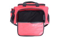 Hard Craft Nylon Lightweight Waterproof Red Luggage Travel Bag with Roller Wheels