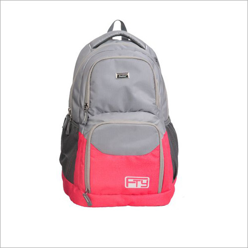 Pink Grey Laptop Backpack