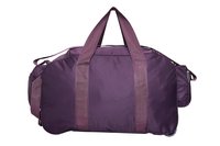 Hard Craft Unisex Duffle Luggage Nylon Travel Bag with Multiple Pockets & Roller Wheels - Wine
