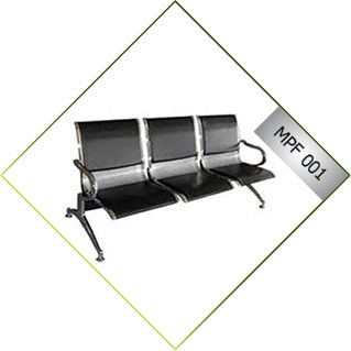 Silver & Black Public Seating Chair