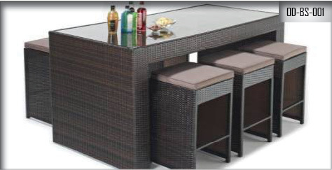 Brown Out Door Bar Set