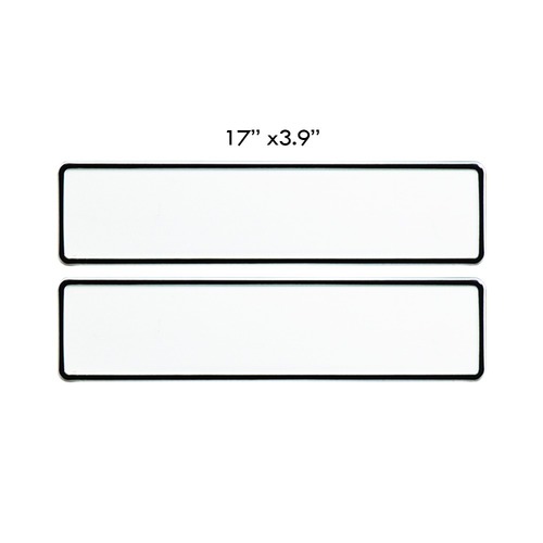 Blank Medium Number Plates - Chromatised Aluminium, Retro Reflective, Lightweight, Anti-corrosive Backing, Superior Punching Quality, 1 Year Warranty