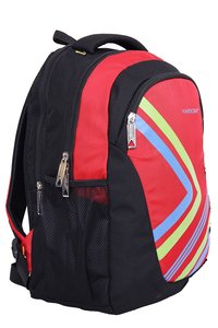 Hard Craft Unisex's Backpack 15inch Laptop Backpack Lightweight (Red-Black)