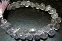 Natural Rose Quartz Onion Shape Briolette Faceted Size 8-9