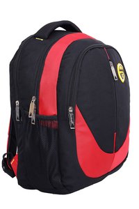 Hard Craft Unisex's Backpack 15inch Laptop Backpack M-Zip Lightweight (Red-Black)
