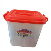Orange Square Plastic Container