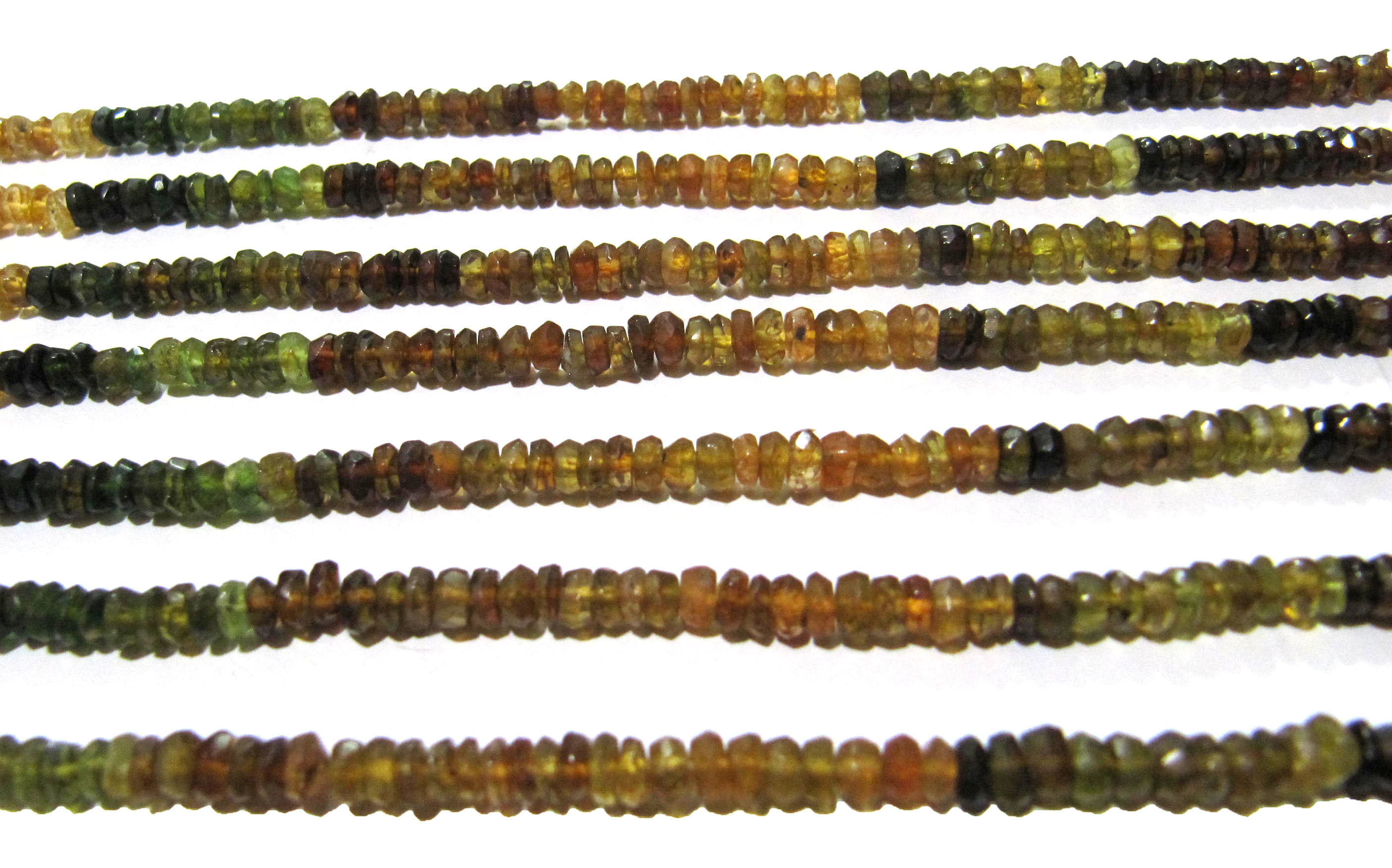 Natural AAA Quality Petrol Tourmaline Rondelle Faceted Shaded Beads Size 4mm