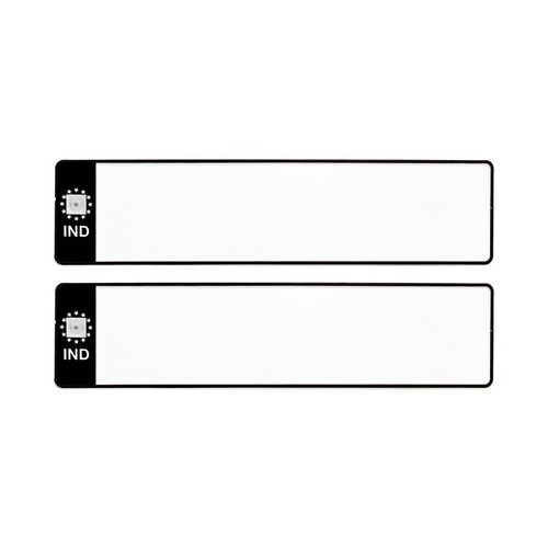 BLACK BLANK IND CAR MINI NUMBER PLATES