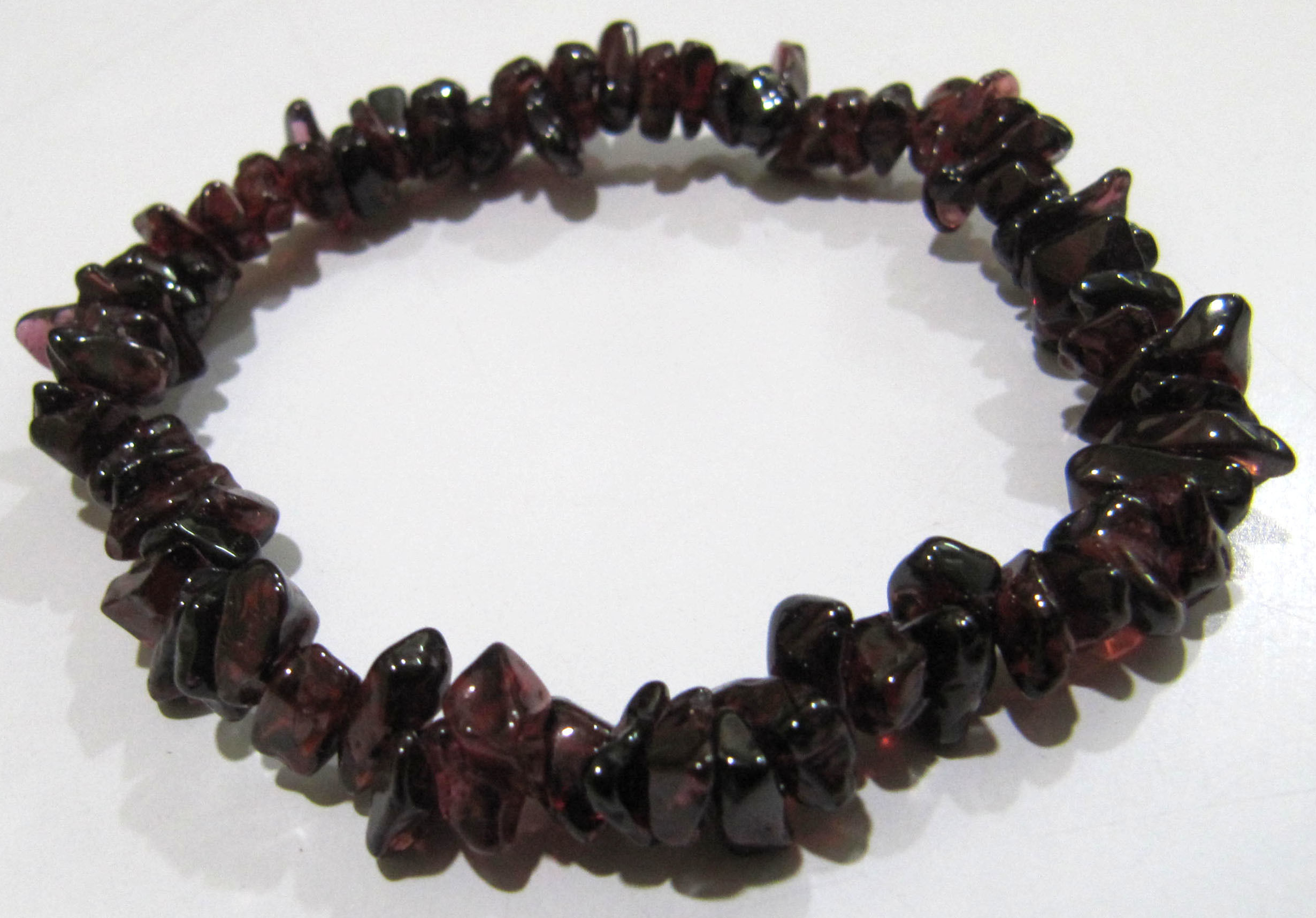 Natural Garnet Chip Bracelet Gravel Uncut Nugget 6mm To 9mm Beads