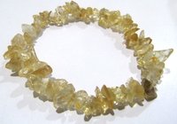 Natural Citrine Chip Bracelet Gravel Uncut Nugget 6mm To 9mm