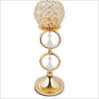 Modern Crystal Cup Candle Holder Stand - High Tenacity Metal, Elegant Design, Customizable For Home & Office Decor, Ideal For Events & Gifts