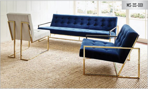 White & Black Meta Sofa Three Seater