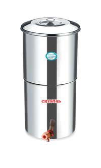 Metal Stainless Steel 24 Ltr. Water Filter With 3 Candles