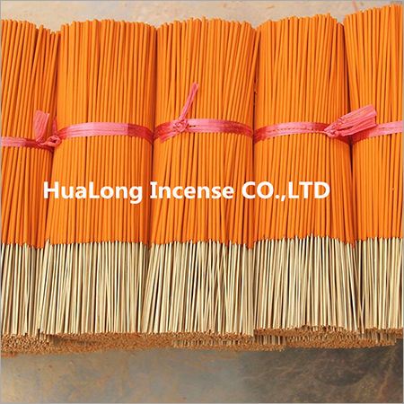 13 inch raw agarbatti Orange bamboo incense sticks