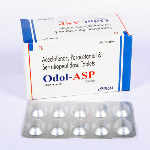 Capsules Aceclofenac Paracetamol Serratiopeptidase Tablet