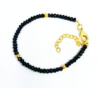 Labradorite and Gold Pyrite Faceted Rondelle Bead Bracelet