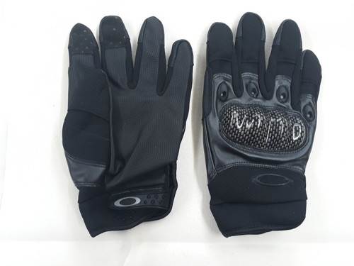 Two Wheeler Gloves - Leather, Textile, M-L-XL, Black | Durable Material, Enhanced Grip, Impact Protection, Breathable Fabric, Wrist Strap Closure