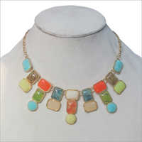 Multi Tassel Artificial Necklace