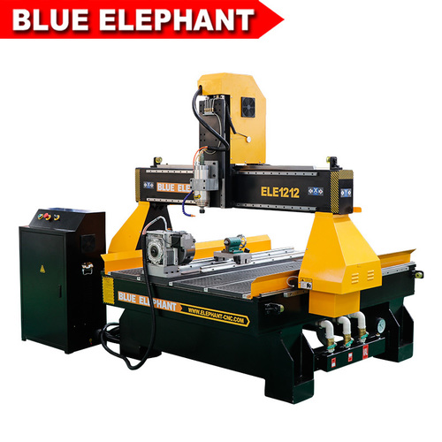 Vacuum Cleaning System 1212 Rotary Table Automatic 3D Cnc Wood Router For Bamboo Wood Indonesian Statues Wood Cnc Router