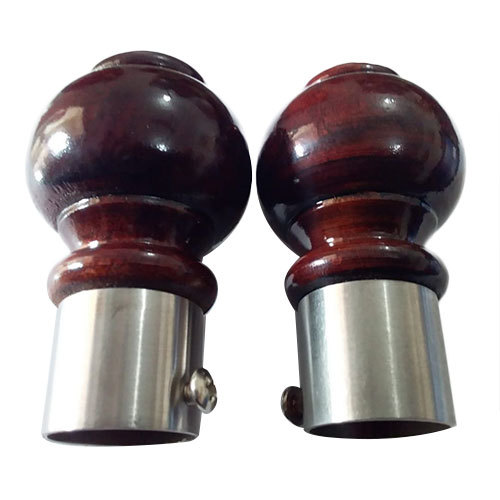 SS Brass Curtain End Rod Cap