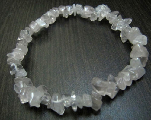 Natural Crystal Quartz Chip Bracelet Gravel Uncut Nugget 6mm To 9mm