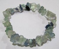 Natural Fluorite Chip Bracelet Gravel Uncut Nugget 6mm To 9mm