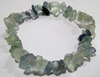 Natural Fluorite Chip Bracelet Gravel Uncut Nugget 6mm To 9mm