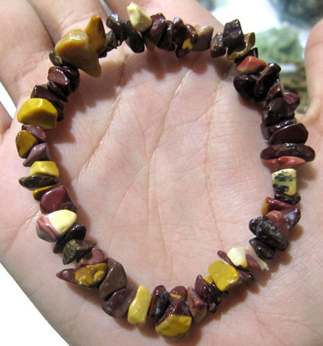 Natural Tiger Eye Chip Bracelet Gravel Uncut Nugget 6mm To 9mm