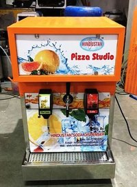 3 Flavor Soda Machine - Stainless Steel, 21x34x35 Inch, White & Orange | 20 L Water Tank, Semi-automatic, 535w, Isi Certified Wiring, 600 Glasses Flavor Capacity