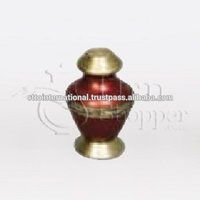 Roman V Brass Metal Cremation Urn
