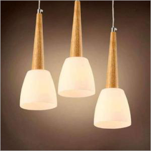 Brass Glass Hanging Light