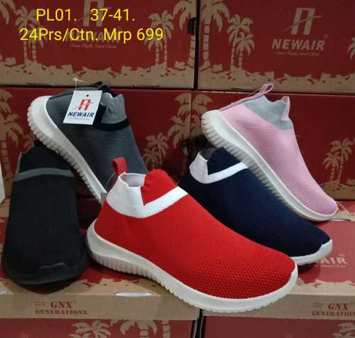 Red And Pink Ladies Casual Shoes