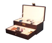 Hard Craft 12 Watch Box with Jewelry Display Drawer Lockable Watch Case Organizer
