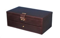 Hard Craft 12 Watch Box with Jewelry Display Drawer Lockable Watch Case Organizer