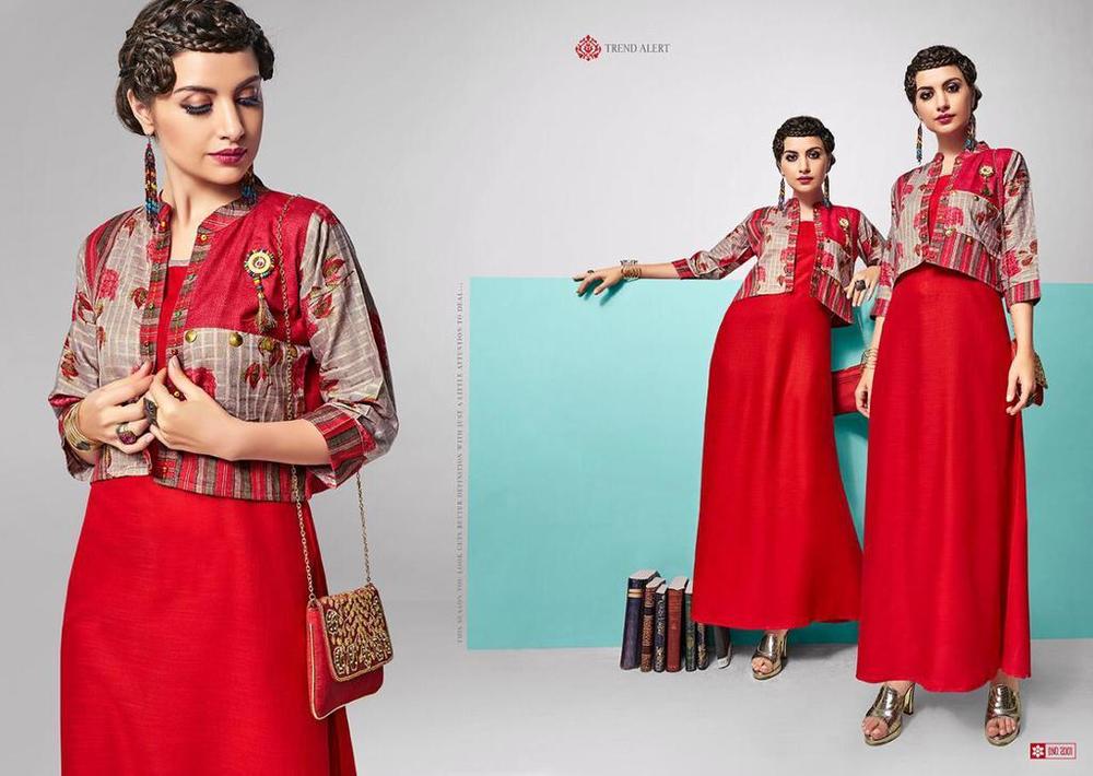 Fancy Rayon Jacket Kurtis