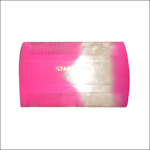 Plastic Nit Comb - High-Grade Plastic, Variable Sizes, Pink | Durable, Effective, Versatile, Curved Handle