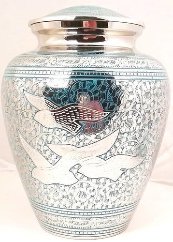 Blue Flying Birds Urn PROMOTIONAL OFFER