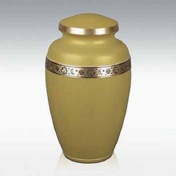 White & Golden Rose Cremation Urn Hand Made