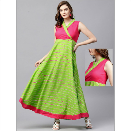 Ladies Cotton Sleeveless Long Dress