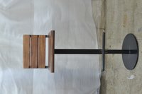 Iron Bar Stool - Solid Wood & Iron, 40x40x70 Cm, Natural Finish | Modern Design, Lightweight, Corrosion Resistant, Eco-friendly