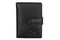 Leather Card Holder - Leather, Lightweight, Black Color | Multiple Pockets, Seamless Finish, Waterproof, Easy To Clean, Contemporary Design