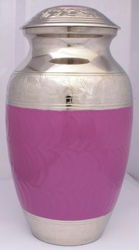 Purple & Silver Flower Cremation Urn
