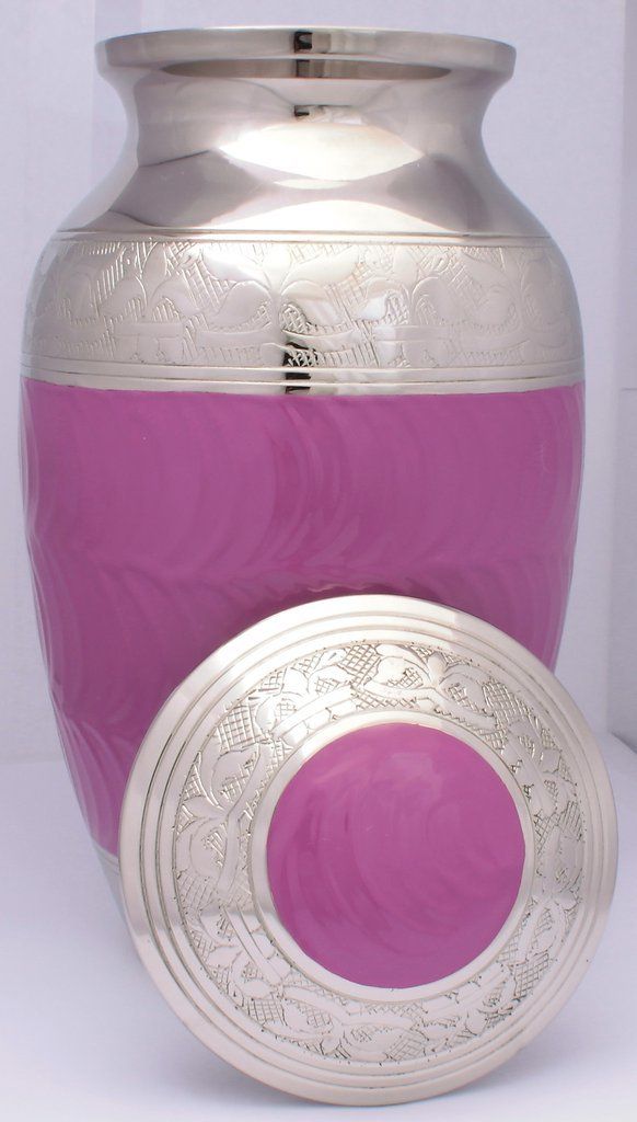 Blue & Silver Flower Cremation Urn