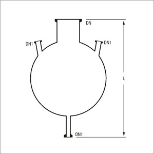 Three Neck Bottom Outlet Spherical Vessels