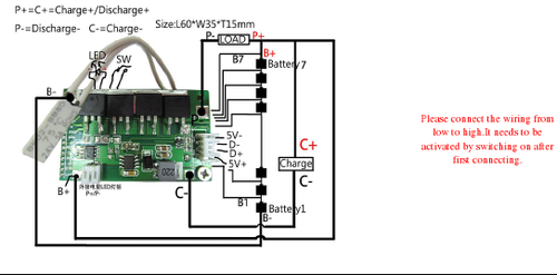 BMS/PCM for 25.9V (7S) Li-ion Battery Packs