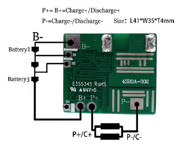 BMS/PCM for 14.8V (4S) Li-ion Battery Packs