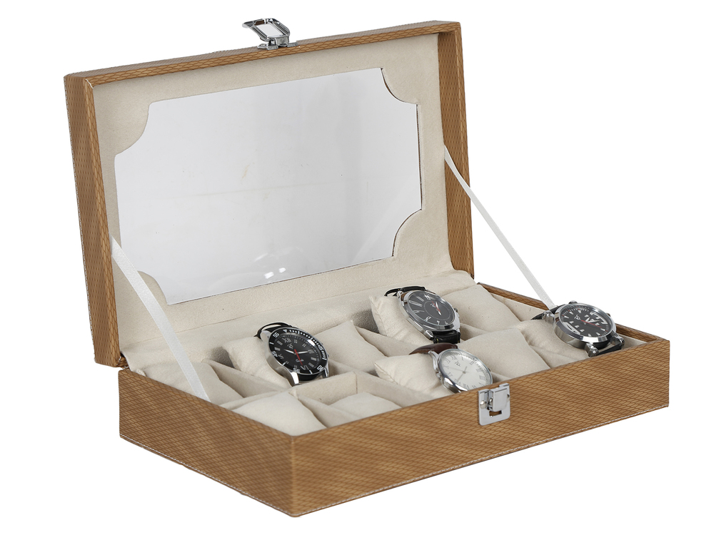 Hard Craft Brown Watch Box for 10 Watches