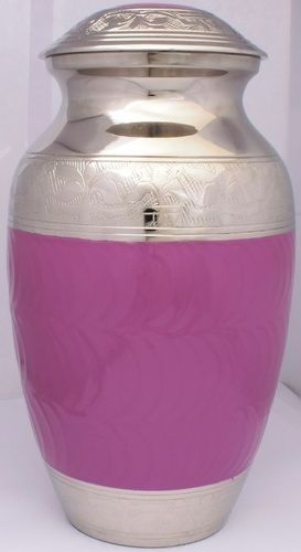 Magenta Embossed Cremation Urn